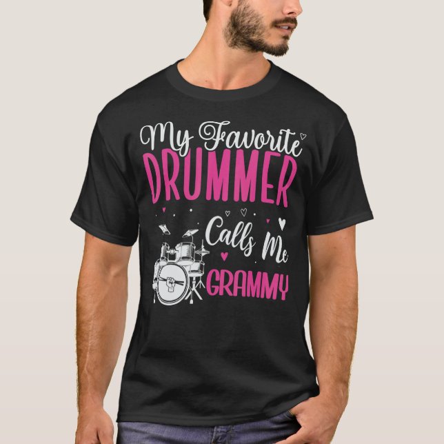 My Favorite Drummer calls me Grandma Cute 1 T-Shirt (Vorderseite)