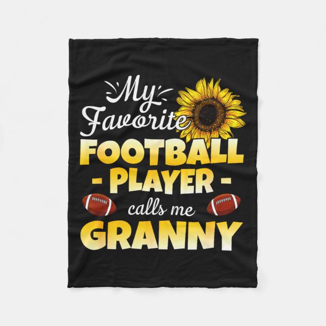 My Favorite Football Player Calls Me Granny  Fleecedecke (Vorderseite)