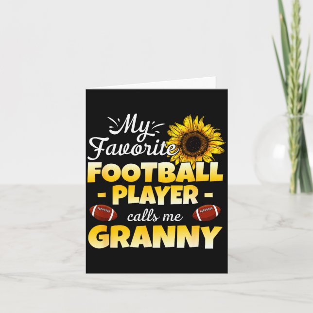 My Favorite Football Player Calls Me Granny  Karte (Vorderseite)