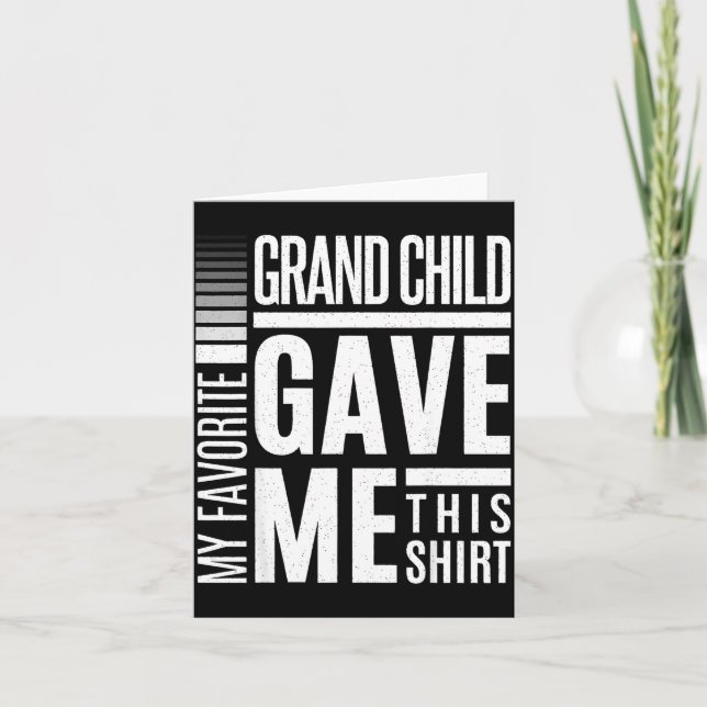 My Favorite Granhild Gave Me This Men Fathers Day  Karte (Vorderseite)