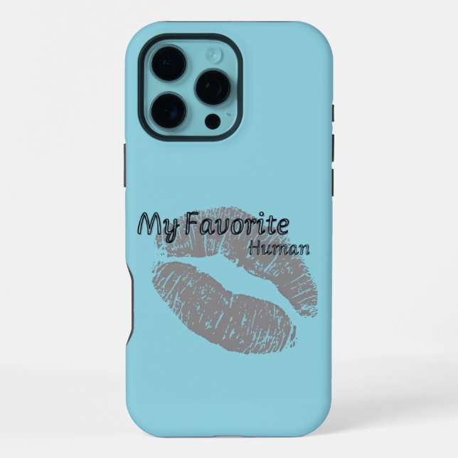My Favorite Human iPhone Case – Romantic Lips Art  Hülle (Rückseite)