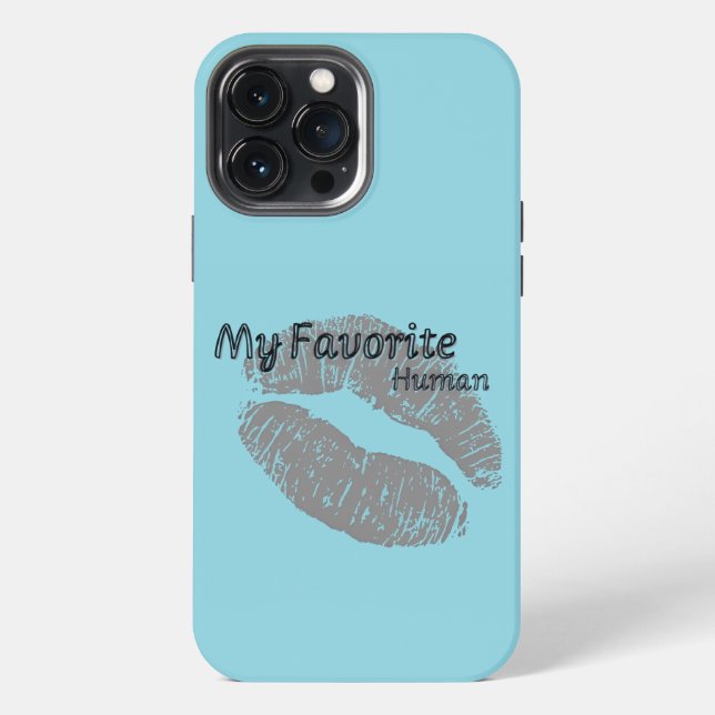 My Favorite Human iPhone Case – Romantic Lips Art  Hülle (Rückseite)