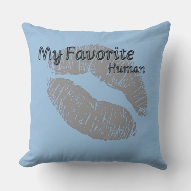 🔥 My Favorite Human Pillow – Romantic Lips Print  Kissen (Vorderseite)