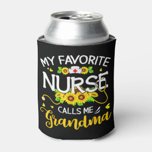 My Favorite Nurse Calls Me Grandma Sunflowers Moth Dosenkühler
