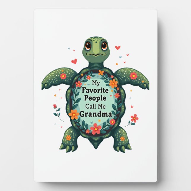 My Favorite People Call Me Grandma Turtle - Grandm Fotoplatte (Vorderseite)