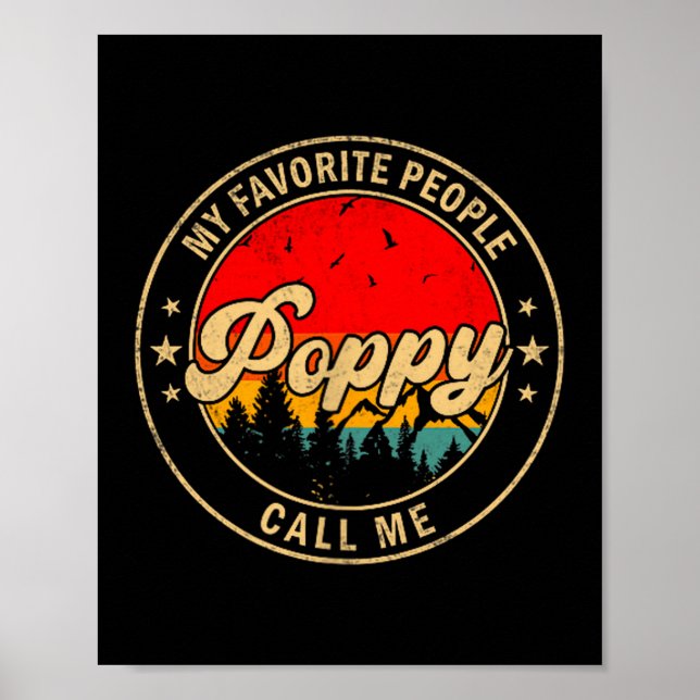 My Favorite People Call Me Ppy Retro For Papa Gran Poster (Vorne)