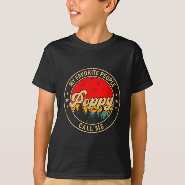 My Favorite People Call Me Ppy Retro For Papa Gran T-Shirt (Vorderseite)