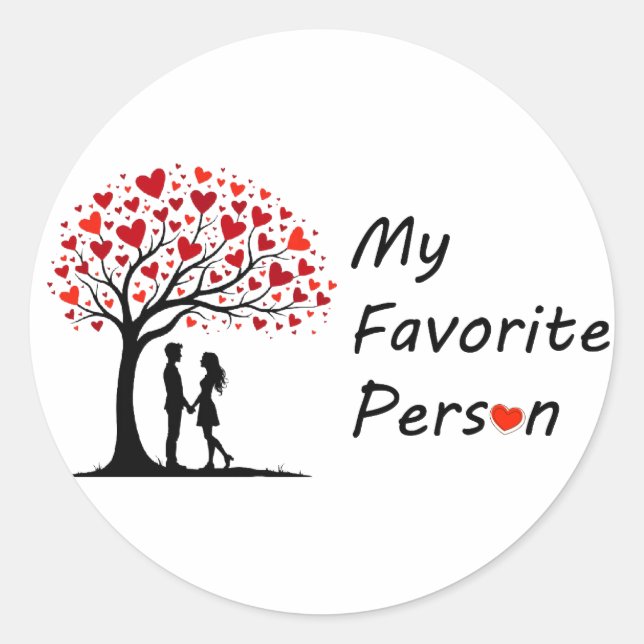 My Favorite Person ❤️ Valentine Sticker (Vorderseite)