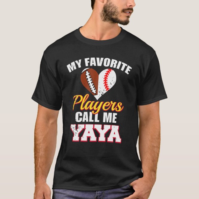 My Favorite Players Call Me Yaya Football Baseball T-Shirt (Vorderseite)
