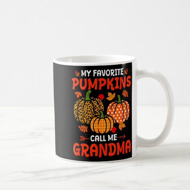 My Favorite Pumpkins Call Me Grandma Thanksgiving  Kaffeetasse (Rechts)