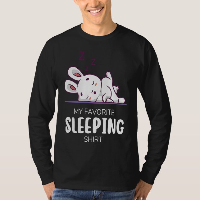 My Favorite Sleeping  Animal Sleeping  Rabbit T-Shirt (Vorderseite)