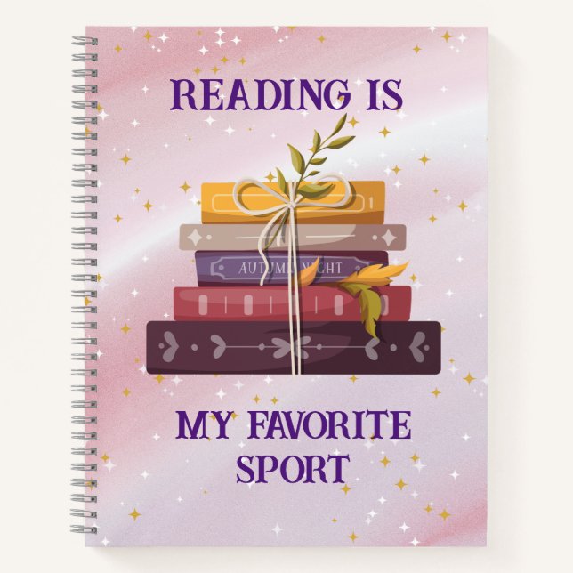 My favorite sport is reading notizbuch (Vorderseite)