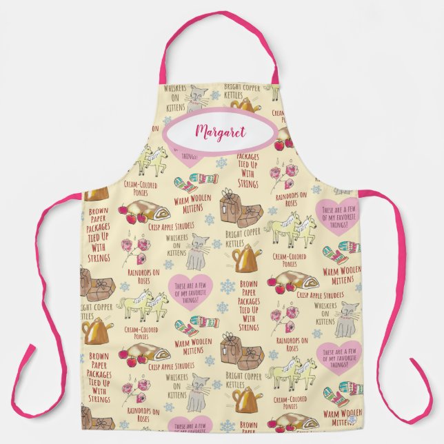 My Favorite Things Cute Buttercream Yellow Holiday Schürze (Vorderseite)