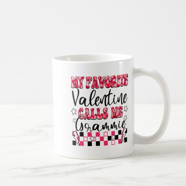 My Favorite Valentine Calls Me Grammie Valentines  Kaffeetasse (Rechts)