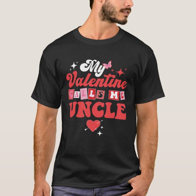 My Favorite Valentine Calls Me Uncle Valentines Da T-Shirt (Vorderseite)