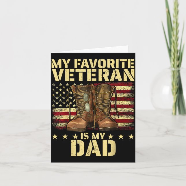 My Favorite Veteran Is My Dad Father Veterans Day  Karte (Vorderseite)