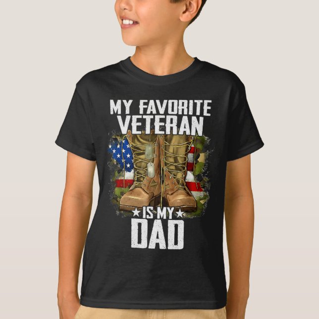 My Favorite Veteran Is My Dad Father Veterans Day  T-Shirt (Vorderseite)