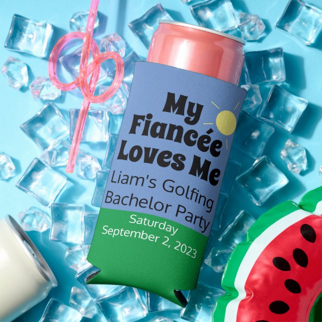 "My Fiancée Lieben Me" Golfing Bacher Party Hochze Selters Dosenkühler (In Situ Sommer)