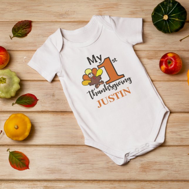 My First 1st Thanksgiving Personalized  Baby Strampler (Von Creator hochgeladen)