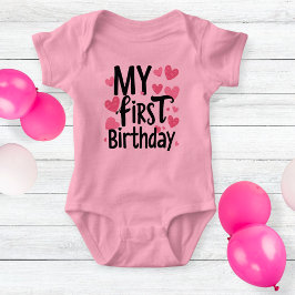my first birthday bodysuit for newborn baby strampler