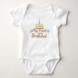 My First Birthday Custom Baby Bodysuit Strampler