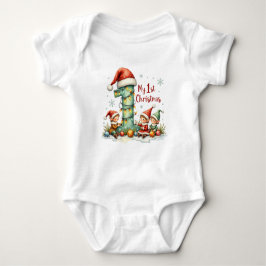 My First Christmas Baby Bodysuit Baby Strampler