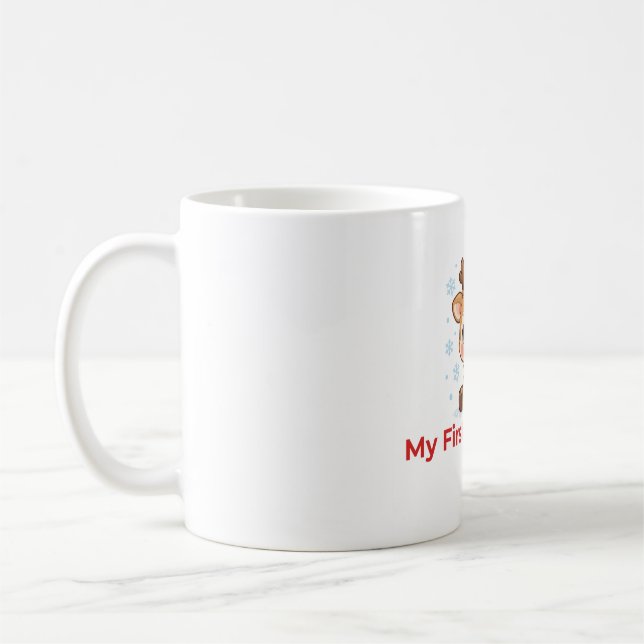 My First Christmas Cute Baby Holiday Mug Kaffeetasse (Links)