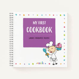 "MY First COOKBOOK" Personalisiertes Kinderrezeptb Notizbuch