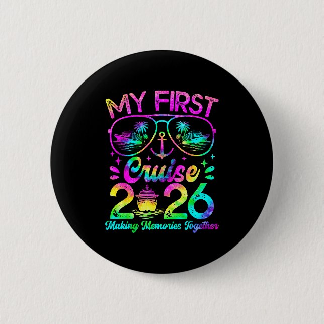 My First Cruise 2026 Funny First Time Cruise Vacat Button (Vorderseite)