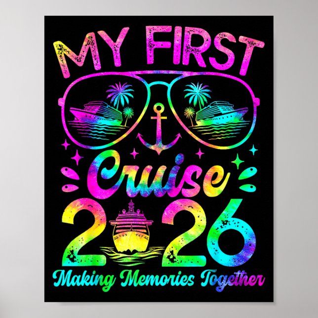 My First Cruise 2026 Funny First Time Cruise Vacat Poster (Vorne)