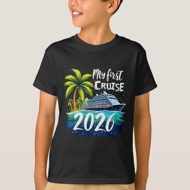 My First Cruise 2026 Funny First Time Cruise Vacat T-Shirt (Vorderseite)
