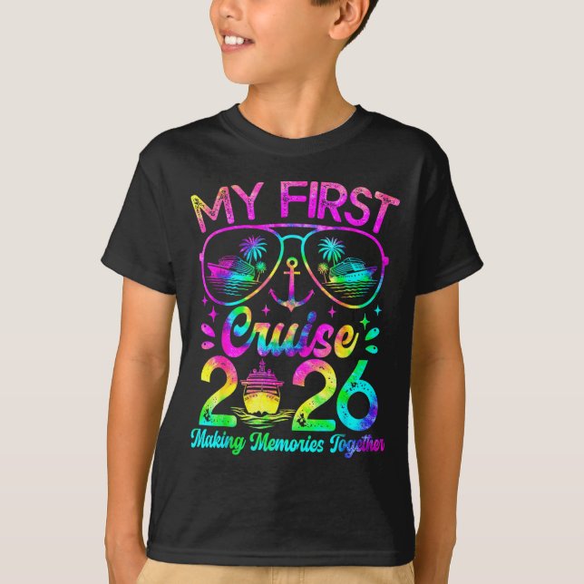 My First Cruise 2026 Funny First Time Cruise Vacat T-Shirt (Vorderseite)
