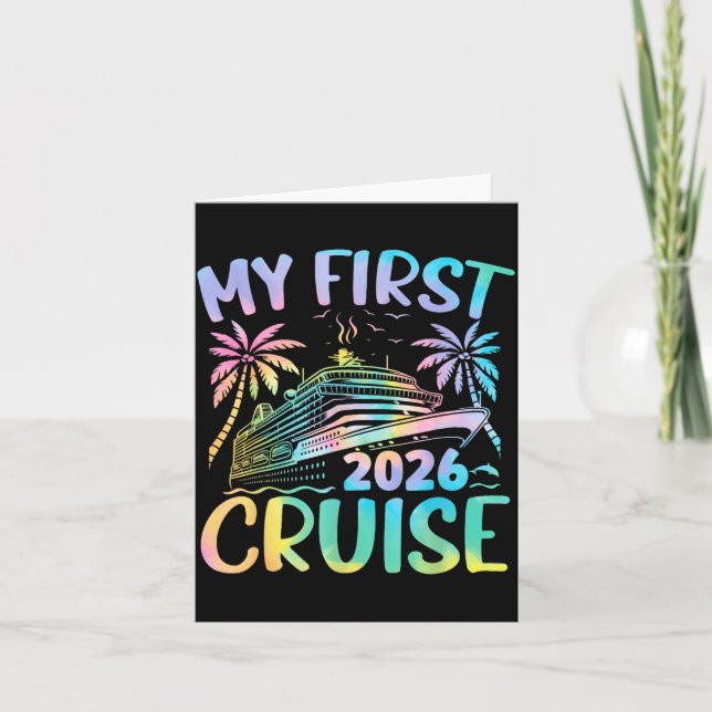 My First Cruise 2026 Vacation Tie Dye Family Cruis Karte (Vorderseite)