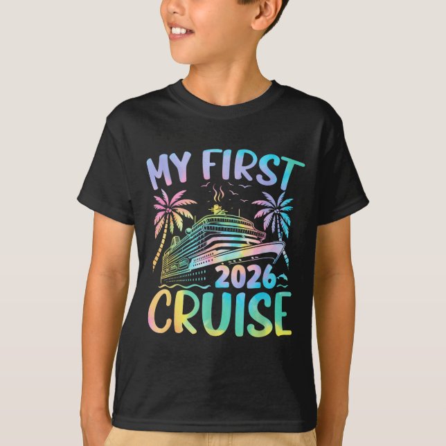 My First Cruise 2026 Vacation Tie Dye Family Cruis T-Shirt (Vorderseite)