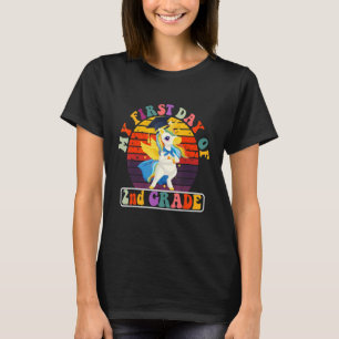 My First day Of Second Grade Unicorn Back to Schoo T-Shirt