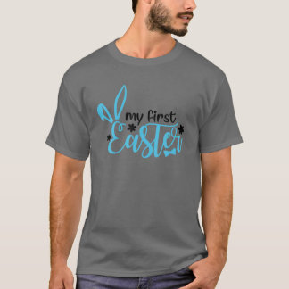 My First Easter Bunny Ear Girls Kids Happy Easter T-Shirt