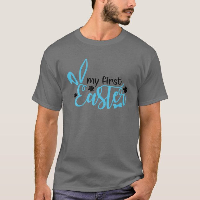 My First Easter Bunny Ear Girls Kids Happy Easter T-Shirt (Vorderseite)