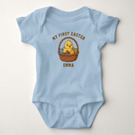 My First Easter Chick Baby Bodysuit | Custom Name Strampler