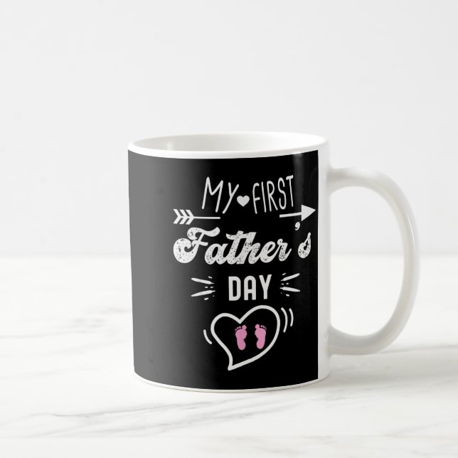 My First Father's Day First Time Daddy New Dad Mat Kaffeetasse (Rechts)