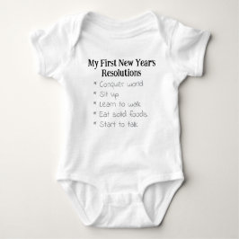 My First New Year's Resolutions, Unisex, Funny    Baby Strampler
