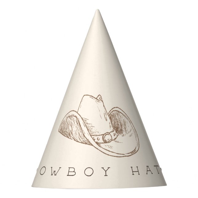 My First Rodeo Western Birthday Cowboy Party Hat Partyhütchen (Vorderseite)