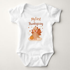 My First Thanksgiving Turkey combinaison Baby Strampler