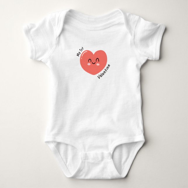 My First Valentine's Day 2026  Baby Strampler (Vorderseite)