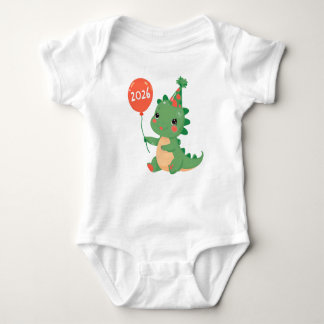 My First Year 2026 cute Dinosaur Baby Bodysuit Baby Strampler