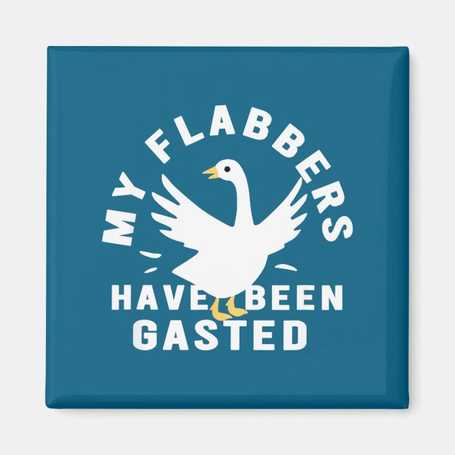 My Flabbers Have Been Gasted Distressed Retro Funn Magnet (Vorne)