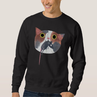 My  For You Cute Kitten Eyes Happy Mouse Retro Sweatshirt