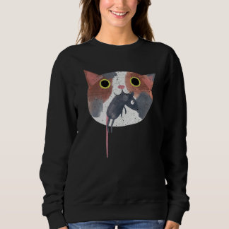 My  For You Cute Kitten Eyes Happy Mouse Retro Sweatshirt