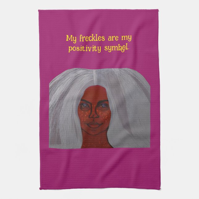 My Freckles Are My Positivity Symbol Kitchen Towel Geschirrtuch (Vertikal)