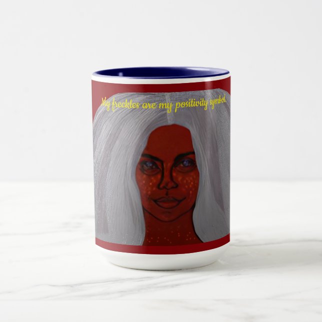 My Freckles Are My Positivity Symbol Tasse (Zentrum)