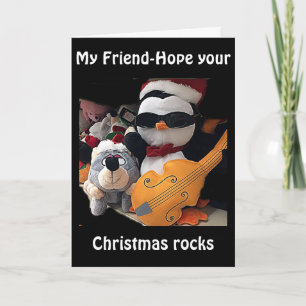 MY FRIEND-H0PE Y0UR CHRITMAS "R0CKS"-YOU ROCK FEIERTAGSKARTE